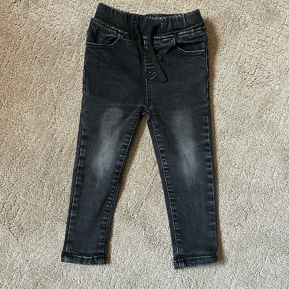 Little Bipsy 2T - 3T black elastic waist jeans